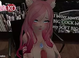 Giant Cat Girl Tits Tease In Bold Titty Fuck