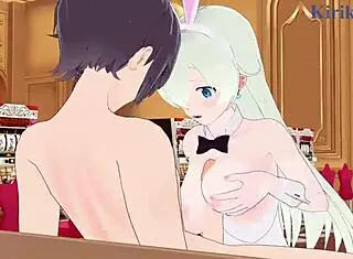 兔女郎黛安和伊丽莎白·里奥尼斯激烈性交！