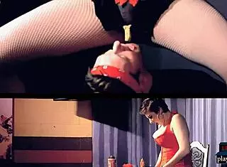 Blonde Femdom in Fetish Comedy Improv Show