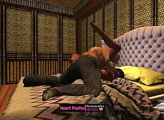 The mechanic sent my husband to buy some spare parts for the cartoon sex scene