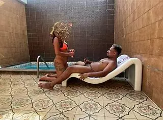 tattooed amateur sucked and sat on cock suggestively