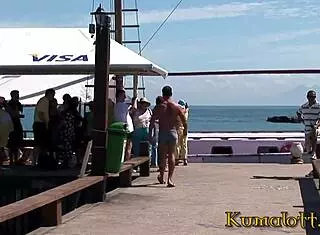 Hardcore DP on Big Tits Brunette Rocks the Boat