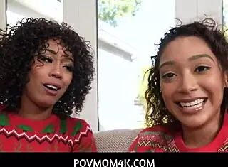 sarah lace christmas threesome with misty stone and alex jett