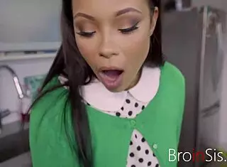 busty brunette latina stepsister lets stepbrother inside her- adriana maya