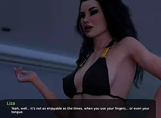 stepsister gives night footjob in milfy city hentai