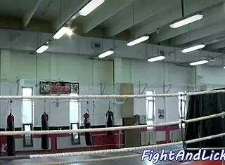 European Babes Licked in Wrestling Match