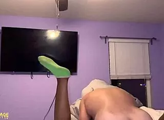 Black Milf Gives Blowjob And Creampie To White King