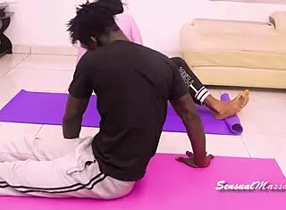 I Bang The Horny Ebony Milf Hard During Training