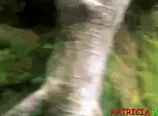 Teen ebony pornstar patricia gets bent over and fucked outdoors with big black cock