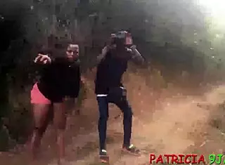 Teen ebony pornstar patricia gets bent over and fucked outdoors with big black cock