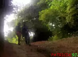 Teen ebony pornstar patricia gets bent over and fucked outdoors with big black cock