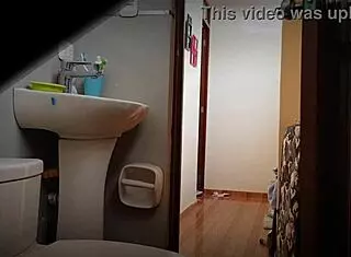 Cute Colombian Student Peeing Casually