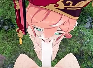 genshin impact yanfei and ganyu share an intimate moment in the game