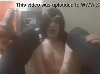 Tranny 881 discovers black cock is bigger in intriguing encounter with dildo