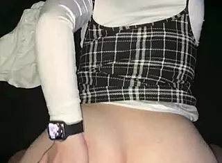 Sexy amateur with big ass before family dinner.