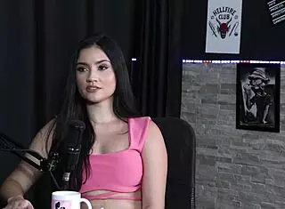 Karen Goncalves Experiences Intense Menage In Sheer Red Lingerie