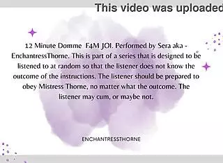 Femdom Gives Jerk Off Instructions for Cum Eating