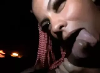 i gave her a blowjob in the woods and she swallowed it all