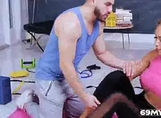 Briana Banderas' Workout Ends With Cum On Her Big Tits