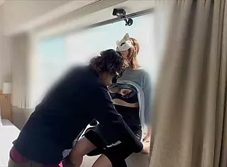 Adultery Overnight! See-Through Glass Sex with Japanese MILF!