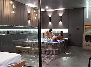 In The Bathtub, Wild Encounter With Brunette