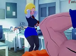 dragon ball zex android 18 and videl crave gohan