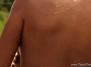 i give him a nuru massage with blowjob and handjob, then we fuck outdoors as a couple