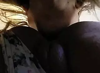 young teen bent over for doggystyle pov with shaved hairless pussy