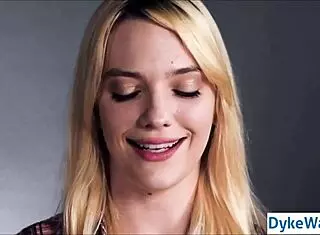 True lesbian experiment unfolds with passionate kisses