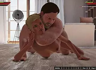 Ethan Deepthroats Savannah In 3D Naked Fight!