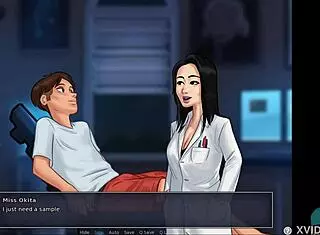 hot asian teacher helps student in roleplay