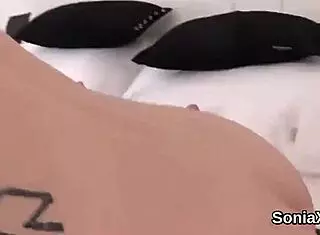 i, unfaithful british milf lady sonia, reveal my gigantic breasts in lingerie