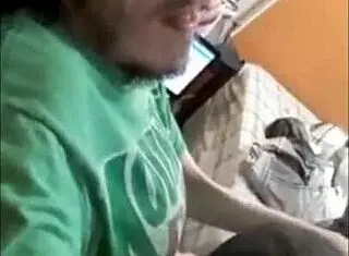 my good friend can't resist worshipping my cock