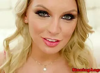 Busty Pornstar Sucking Group Of Cocks In Blowbang