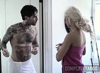 Kinky Blondie Teen 18+ Enjoys Extreme Fetish Play Leading to Intense Facial