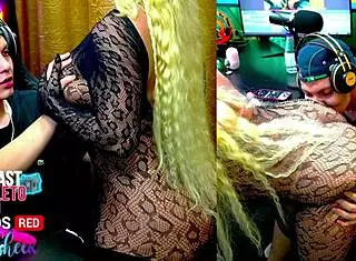 Andressa Sanchez Gets Grabbed On Tits And Ass In Sheer Red Outfit.