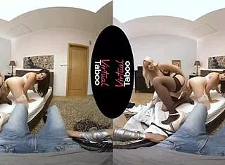 Virtual Taboo Groping Shaved Pussy in POV Handjob.