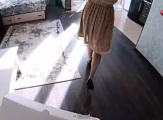 Hot Blonde Deep Sucks Delivery Man's Monster Cock