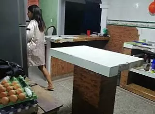 my hermanastro bangs me while i serve his food