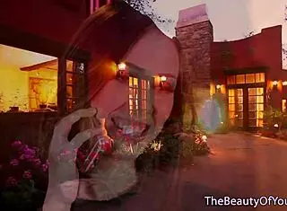 Petite lesbian teen squirts during scissoring fun