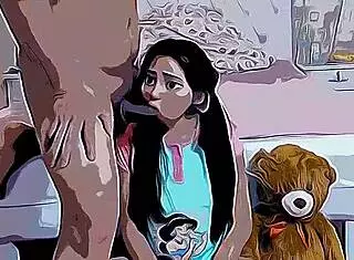 Submissive Stepdaughter Deals With Perverted Stepfather Daily In Cartoon