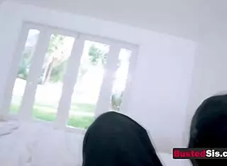 Big titty babe rides stepbrother's big cock moaning loudly!