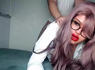 My hot step sister begged for a quick fuck before zoom class