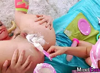 fetish enema lesbian toying session