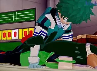 Tsuyu and Mt Lady fuck Izuku