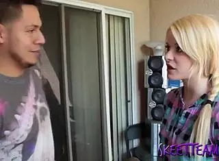 uhh, blonde teen 18+ got blackmailed for smokin... damn creampie!