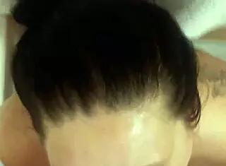 sucking his impressive dick with intense passion and focus