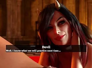 Play Devil's Mansion! Shaved Pussy Lesbian Fun!
