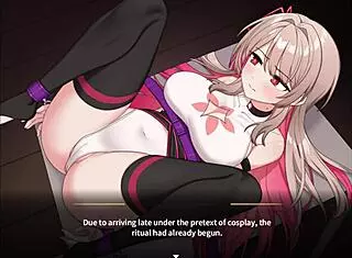 I bound Levantia in this magical game, giving blowjob outdoors.