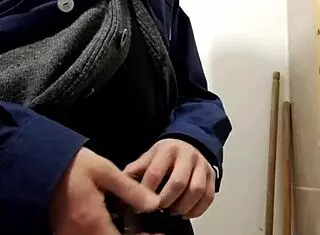 masturbating again, huge cumshot on monster cock